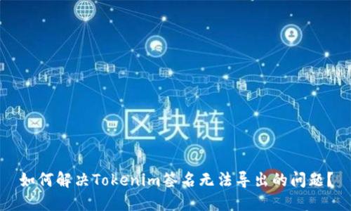 如何解决Tokenim签名无法导出的问题？